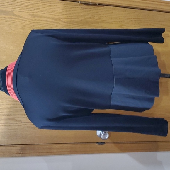 Misook flared black rust red blazer knit lightweight - Picture 5 of 7